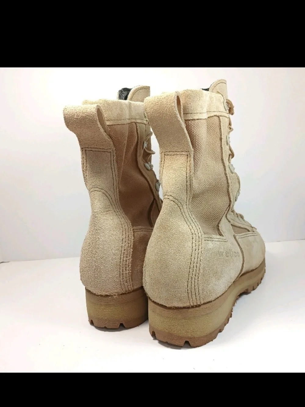 Wellco Men's Desert Tactical Lace-Up Boots - Tan 5.5 Or Womens 7
